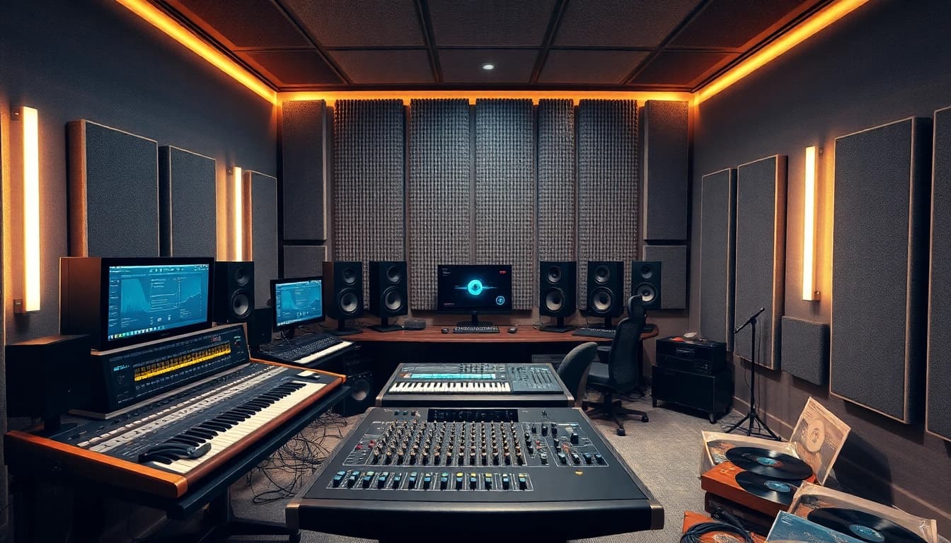 Enhance your tracks with professional online audio mastering in a modern studio setting.