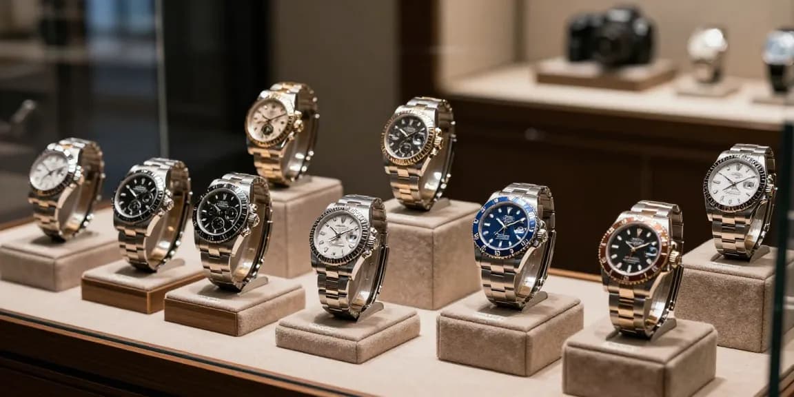 Explore our exquisite rolex super clone watches, meticulously crafted, showcasing luxury and elegance in a boutique setting.