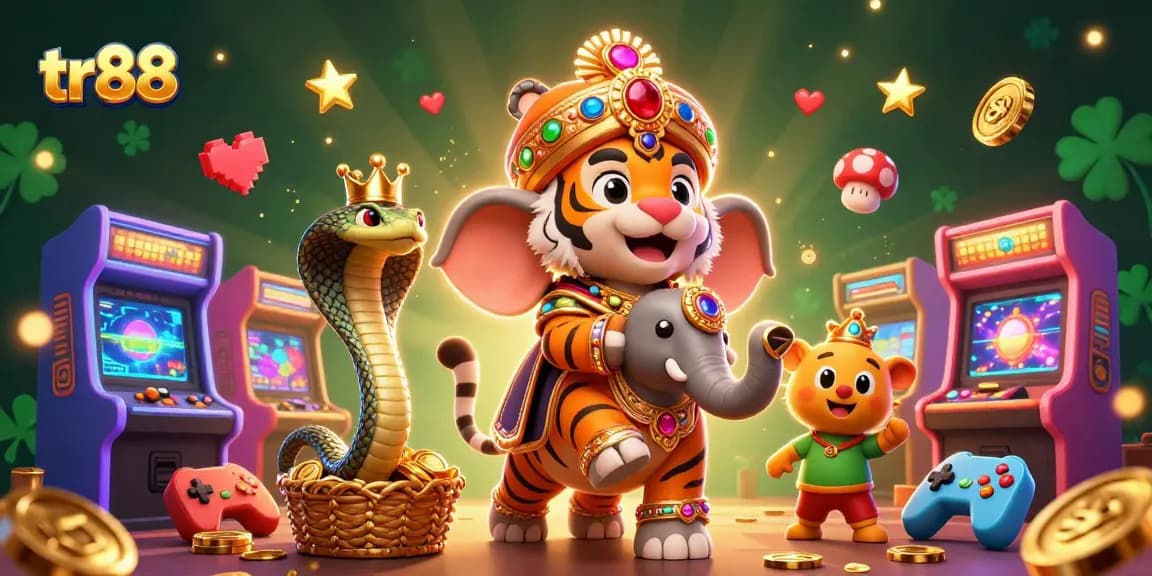 Experience thrilling gameplay at tr88 with vibrant casino-themed 3D illustration and dynamic gaming elements.