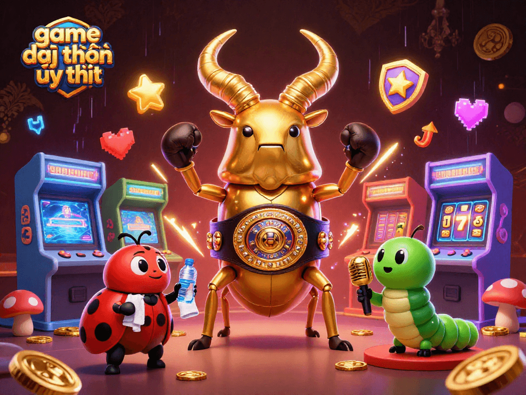 Engage in game đổi thưởng uy tín with vibrant characters, colorful gaming elements, and luxurious casino aesthetics.