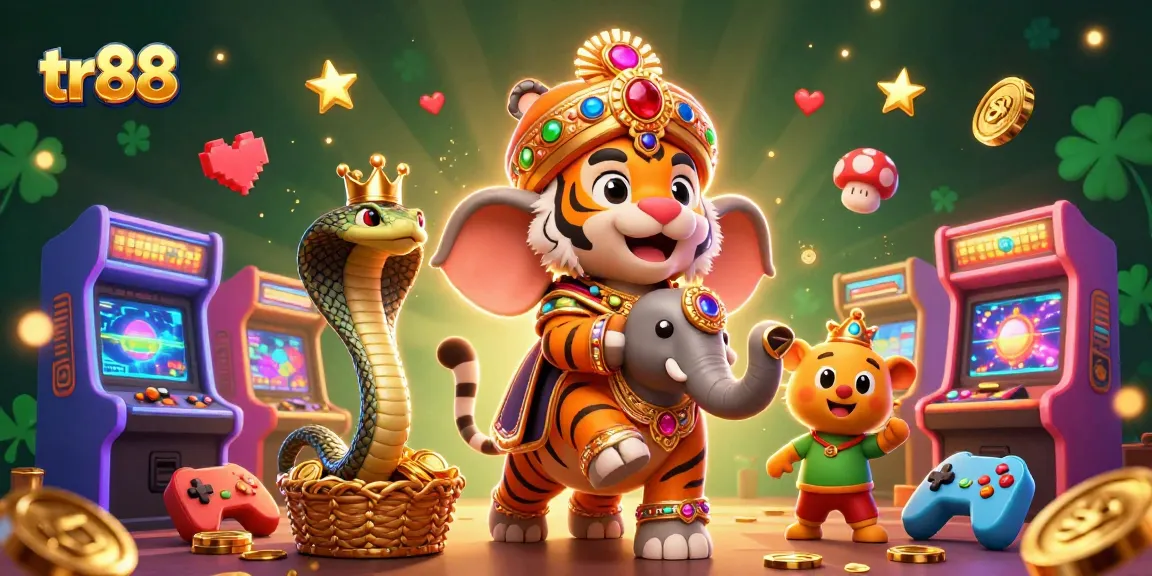 Experience thrilling gameplay at tr88 with vibrant casino-themed 3D illustration and dynamic gaming elements.