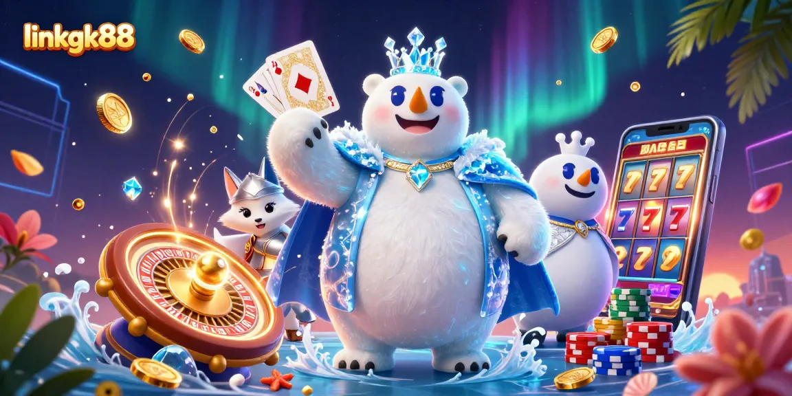 Experience thrilling wins at linkgk88 with engaging 3D casino scenes featuring dynamic characters and games.