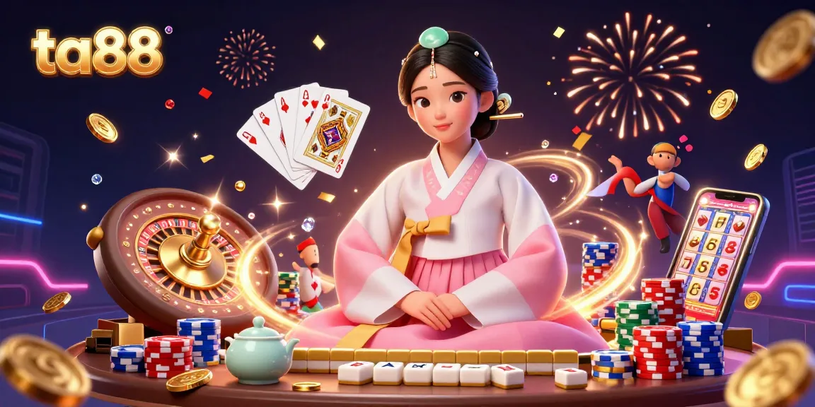Experience excitement with ta88's vibrant casino illustration, featuring stunning game elements and immersive atmosphere.