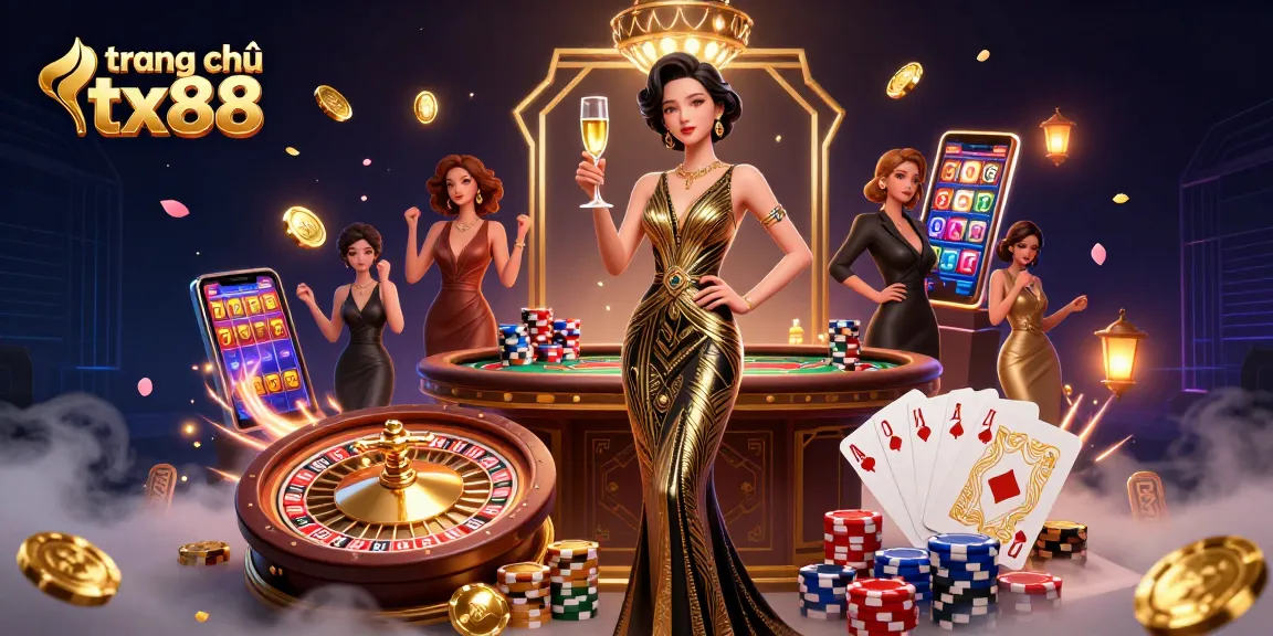 Experience the excitement of trang chủ tx88 with vibrant casino elements and glamorous gaming atmosphere.