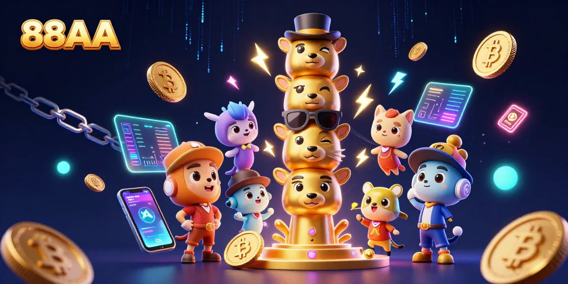 Experience the vibrant world of 88AA with thrilling games and rich rewards in a captivating casino illustration.