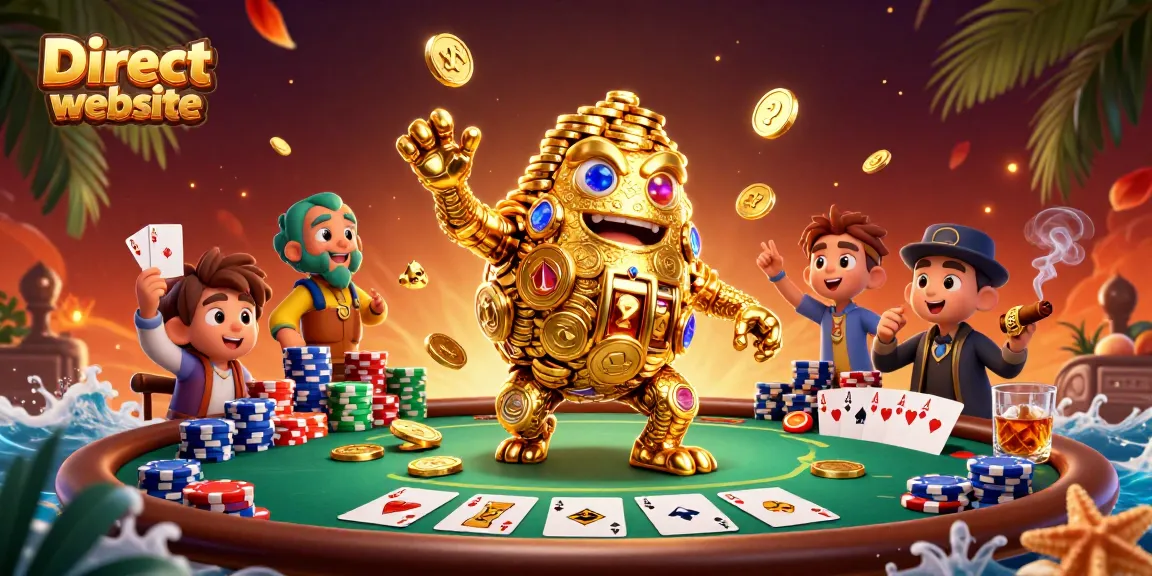 Experience exciting gameplay on the Direct website with this vibrant, engaging casino illustration.