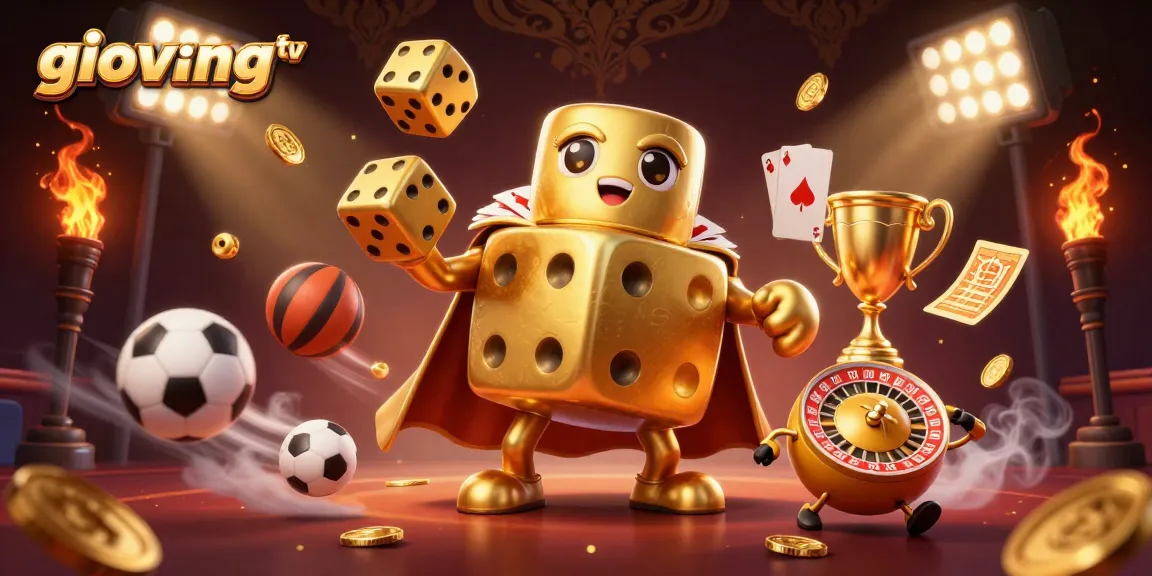 Experience winning moments with giovang tv, featuring dynamic sports elements and glittering casino vibes.