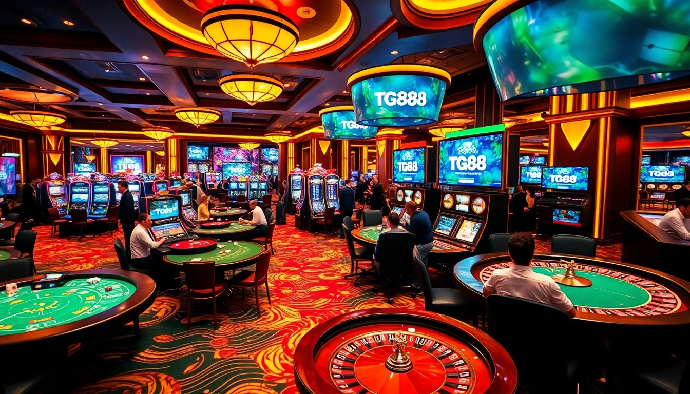 Experience the excitement of tg88 casino gaming with vibrant tables, machines, and dynamic atmosphere.