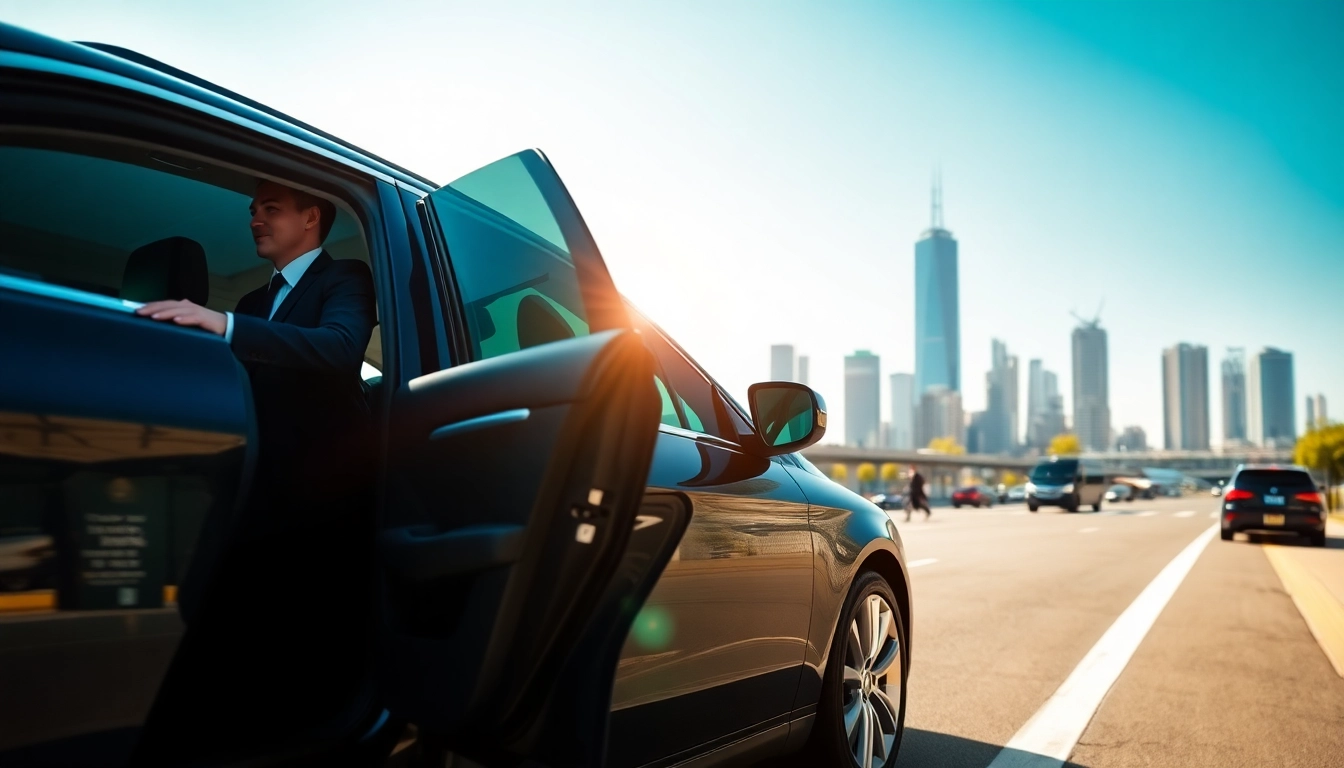 Experience seamless Airport Transfers with a luxurious vehicle and professional driver in action.