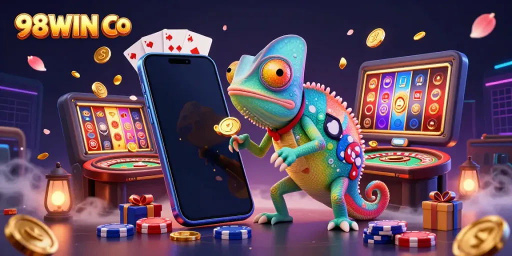 Engage with unique gaming experiences at 98WIN CO, featuring vibrant 3D casino elements and dynamic action.