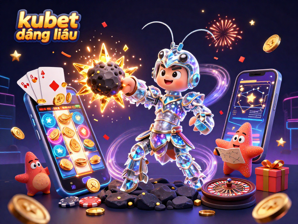 Engage in excitement with kubet đăng nhập to explore a galactic casino in a vibrant 3D scene showcasing thrilling games.