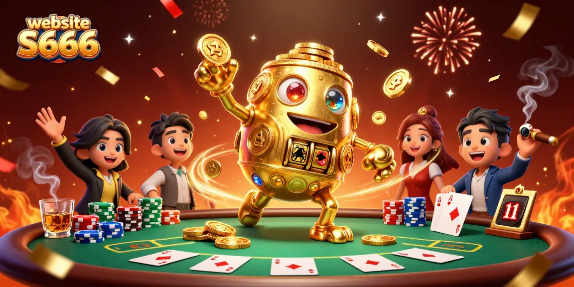 Experience thrilling wins on the website S666 with captivating gaming elements in a vibrant scene.