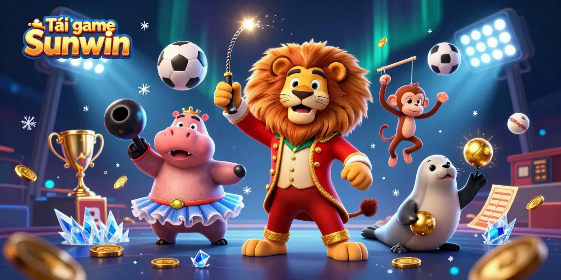 Tải game Sunwin for an exciting casino experience with vibrant characters and dynamic game elements.