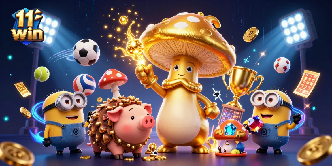 Engage with 11 win through a magical casino landscape filled with golden elements and dynamic gameplay.