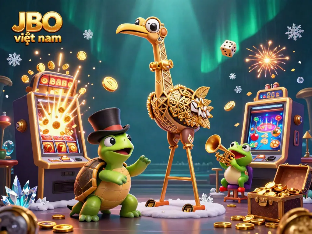 Experience thrilling wins with JBO việt nam as the 3D cartoon characters enjoy a casino adventure.