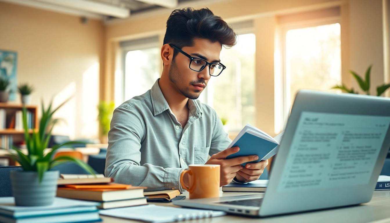 Hire someone to take lsat for you by a focused student studying in a bright classroom.