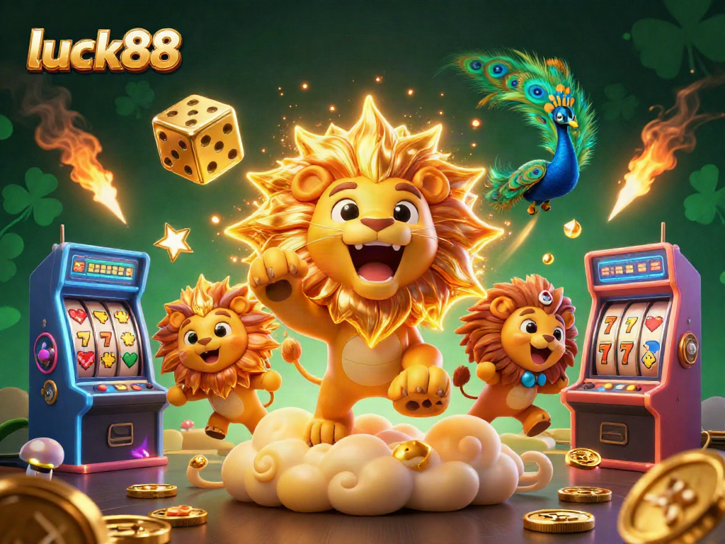 Experience the thrill of luck88 with vibrant characters and dynamic casino elements.