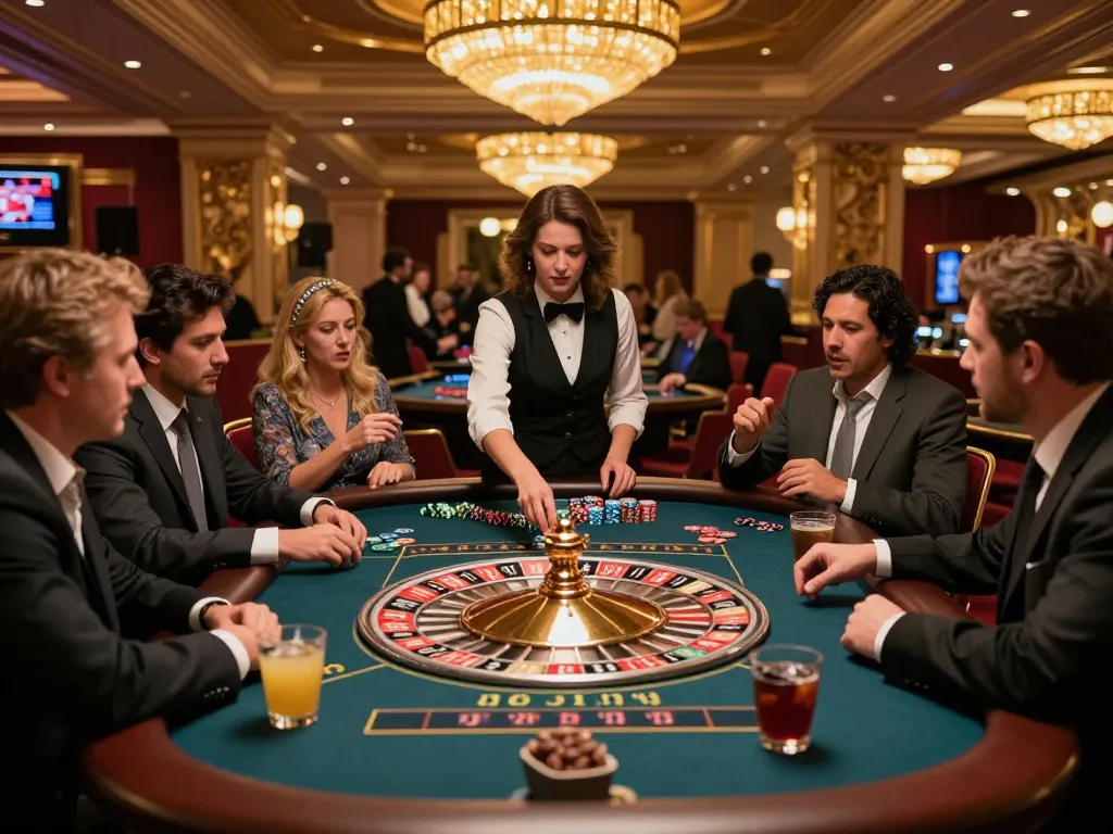 Exciting gameplay at the roulette table showcasing the lucky88 experience with players engaged in strategic betting.