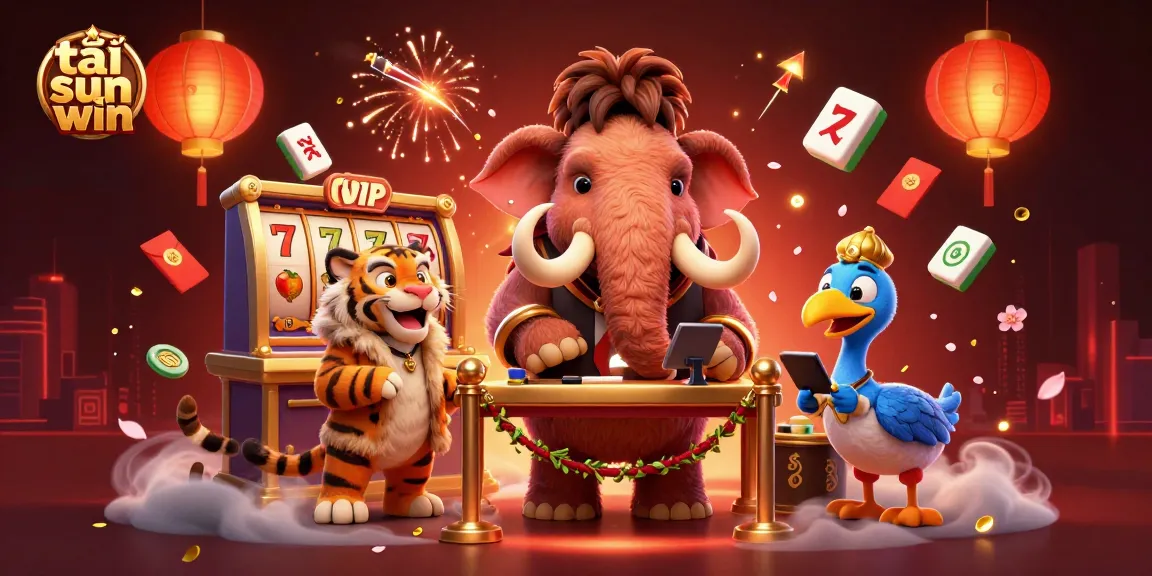 Experience the thrill of tải sun win with 3D characters at a vibrant casino scene.