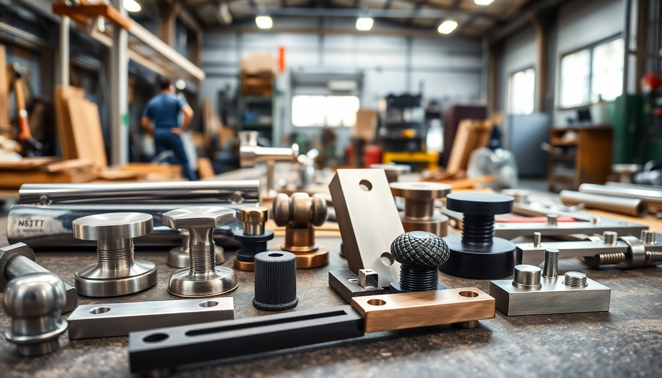 Showcasing innovative furniture hardware manufacturers in a modern workshop setting with sleek designs.