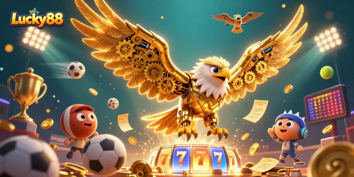Experience thrilling gameplay with Lucky88 slot symbols amidst an exhilarating gaming atmosphere.
