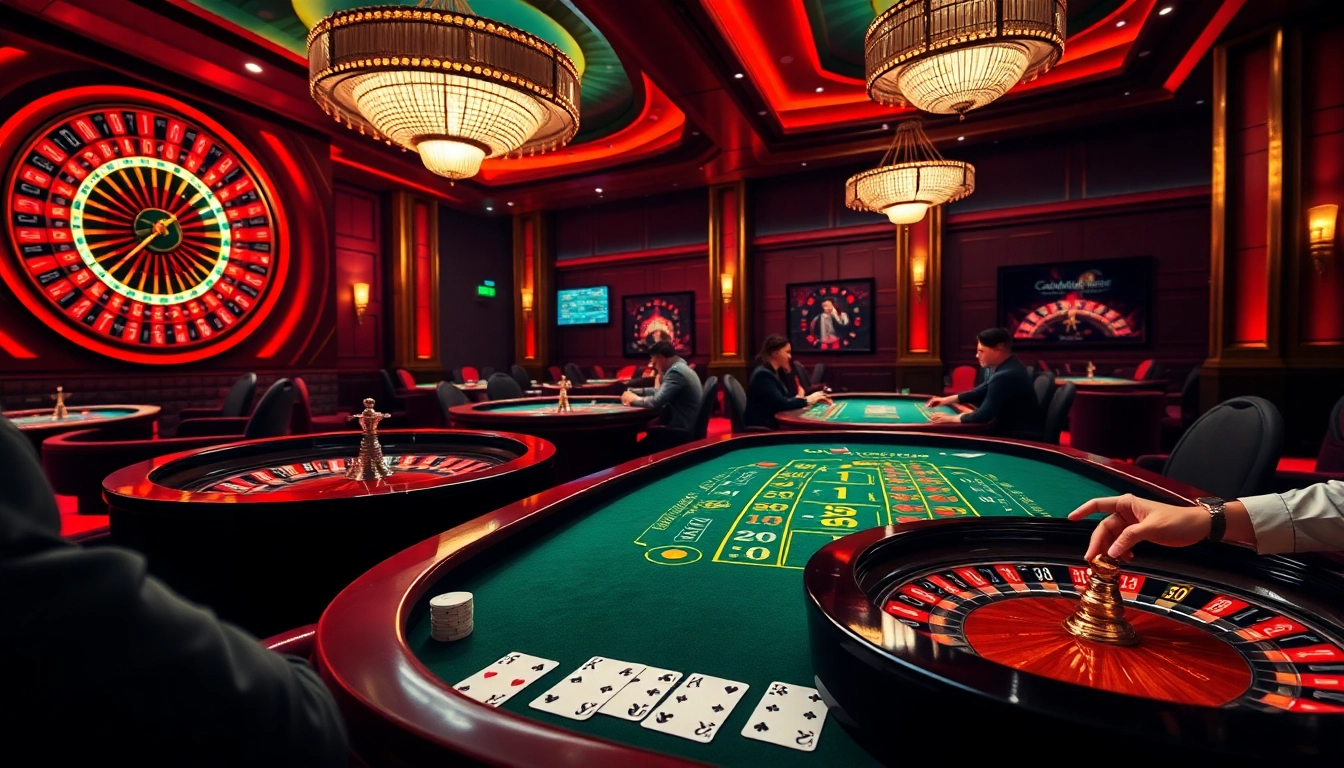 Experience thrilling gameplay at https://lc88.bio/ with vibrant casino tables and engaged players.
