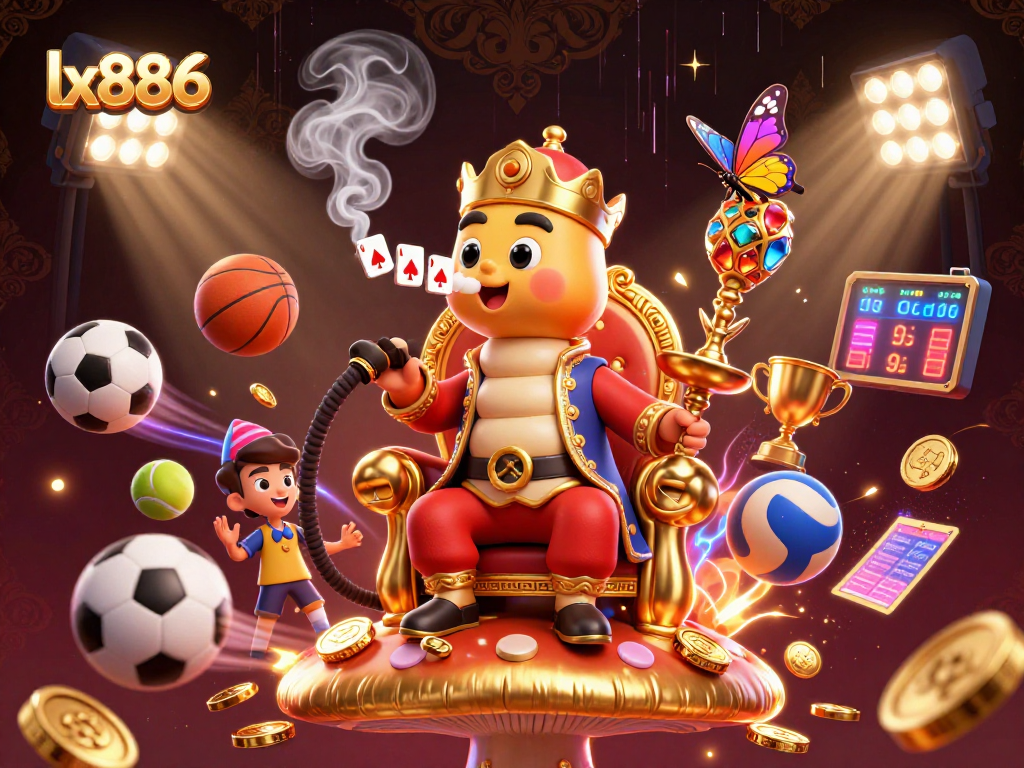 Engage in thrilling gameplay at lx886 with a vibrant casino scene full of excitement and rich details.