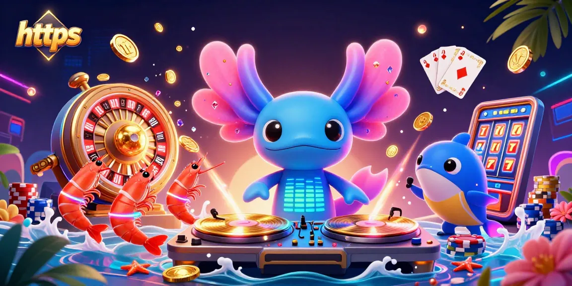 Experience vibrant gameplay at https with a neon-themed illustration full of excitement and casino elements.