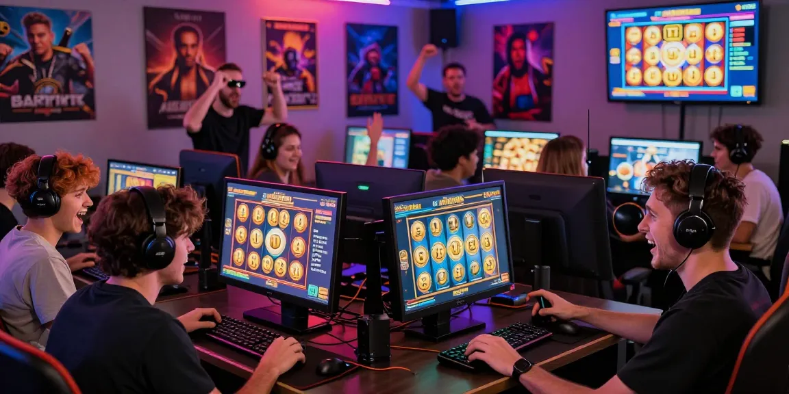 Players at crownnorthill.co.uk immersed in a lively bonus buy slots gaming session, showcasing excitement and engagement.