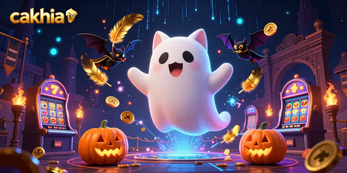 Watch Cakhia TV for thrilling ghostly adventures in a haunted casino with glowing jack-o-lanterns.