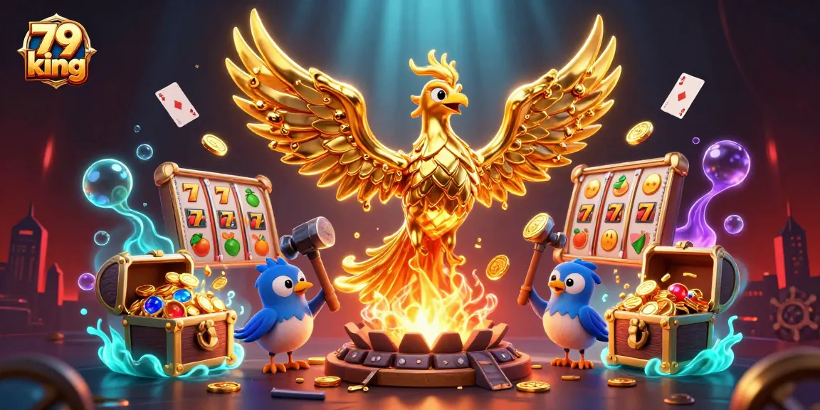 Experience exhilarating adventures with the 79 king in a vibrant casino illustration, showcasing golden winnings and dynamic gameplay.