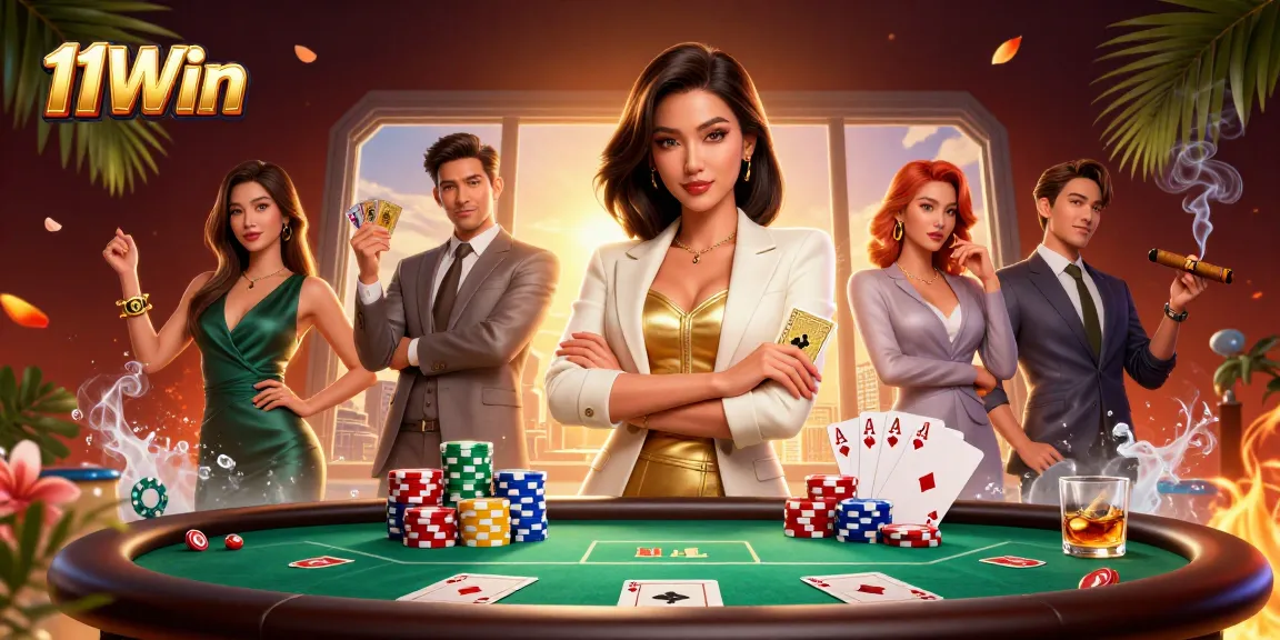 Experience the thrill of 11Win's vibrant casino games with elite poker strategies.