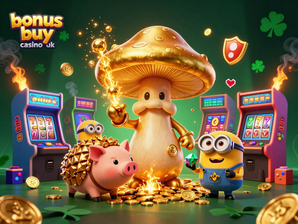 Experience exhilarating gameplay at the bonus buy casino UK with vibrant characters and gold treasures.