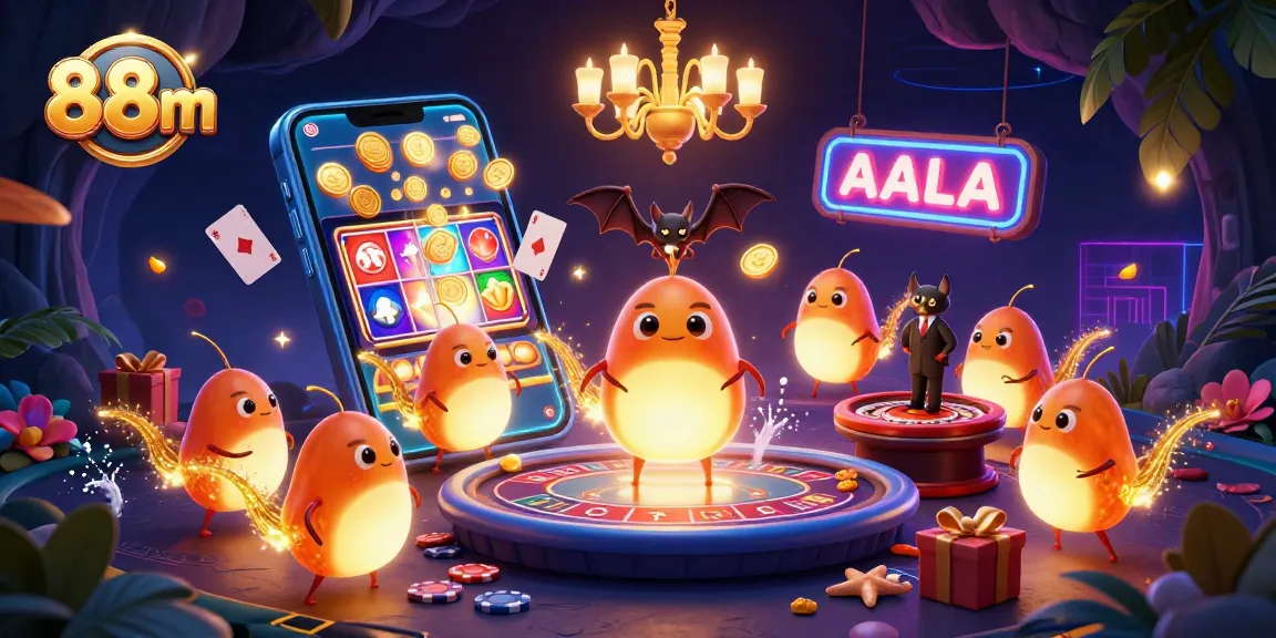 Engage with 88m’s vibrant casino adventure featuring glowworms lighting a dynamic game scene.