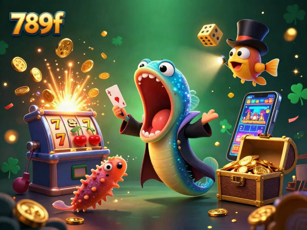 Experience thrilling jackpots at 789f, showcased in an immersive and vibrant casino scene.