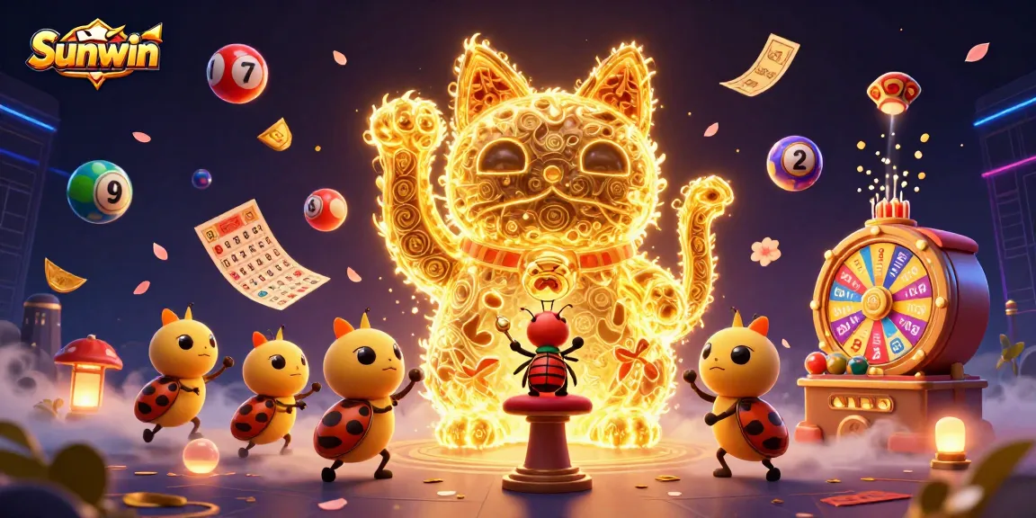 Engage in the vibrant world of Sunwin with exhilarating casino elements in a radiant scene.