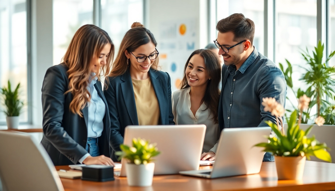 Finding an ideal career through collaboration in a bright office setting.