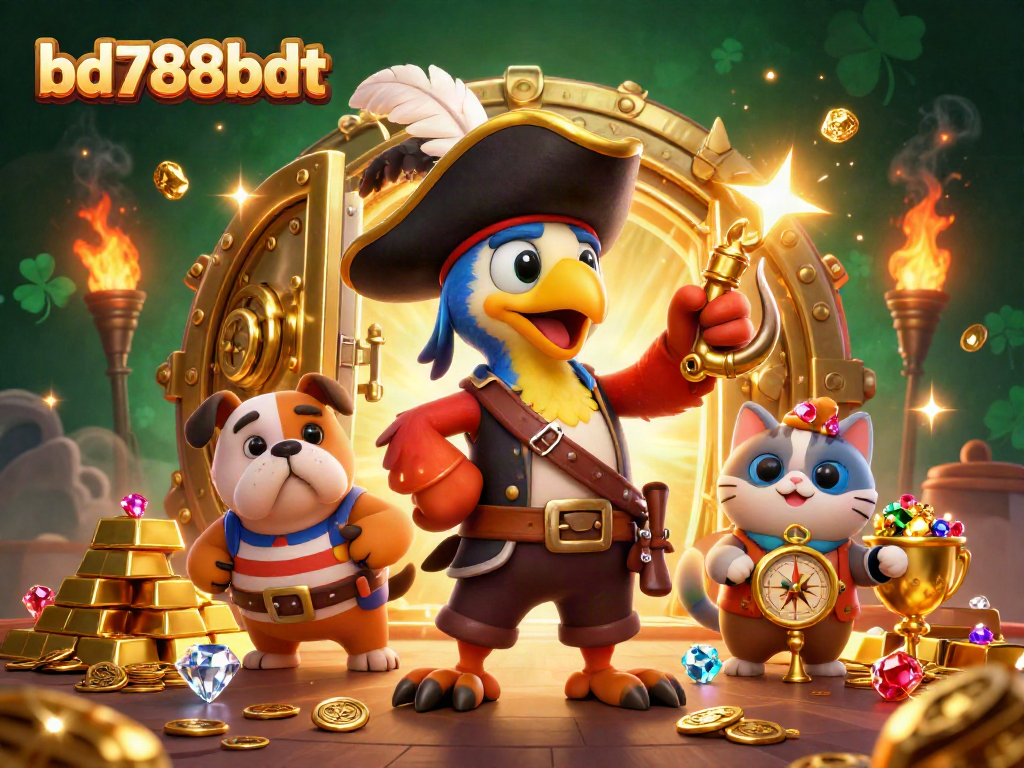 Engage with bd788bdt online casino adventure featuring a pirate captain and treasures.