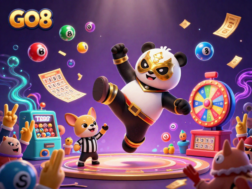 Engage with the GO8 online casino experience amidst dynamic casino-themed excitement.