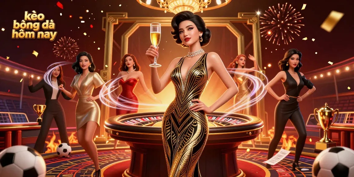 Engage with thrilling kèo bóng đá hôm nay through sophisticated betting scene featuring glamorous characters and elements.