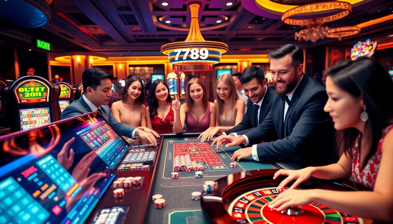 Experience the excitement of winning at 789win with vibrant casino games and players in action.
