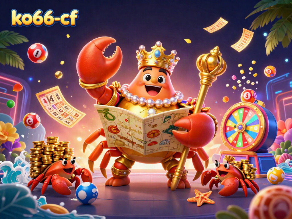 Engage with ko66-cf while spinning vibrant lottery balls and collecting golden prizes.