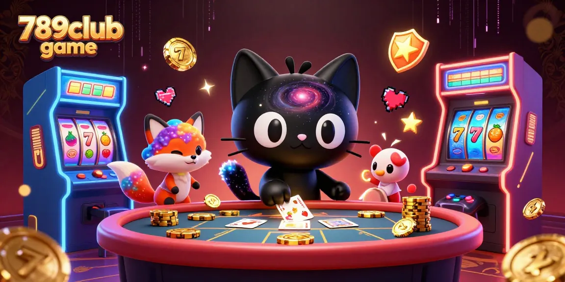 Engage in the exciting 789club game with colorful cosmic casino elements and dynamic characters.