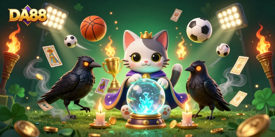 Experience the thrill of DA88 with vibrant gaming elements and mystical characters in a dynamic scene.