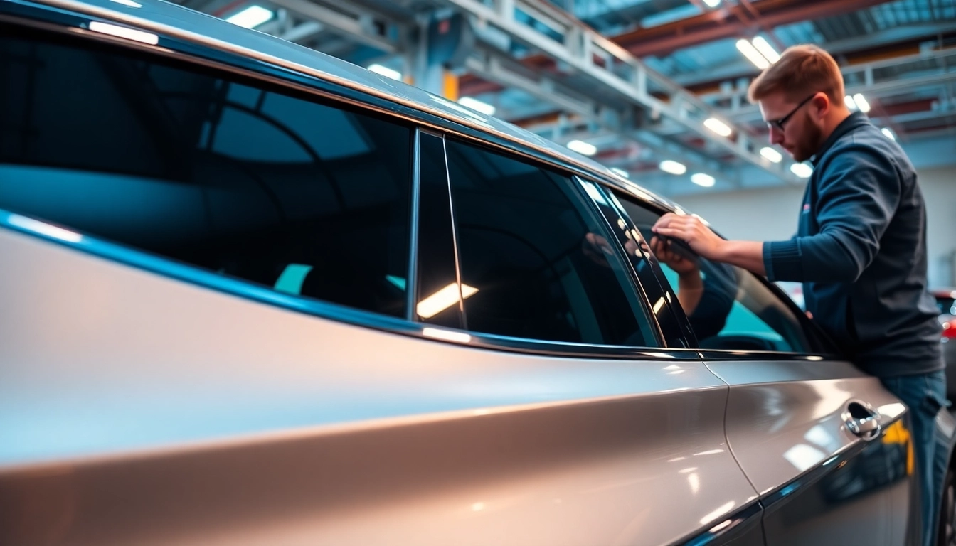 Enhance your car's look with window tint near me in a professional setting showcasing expert installation.