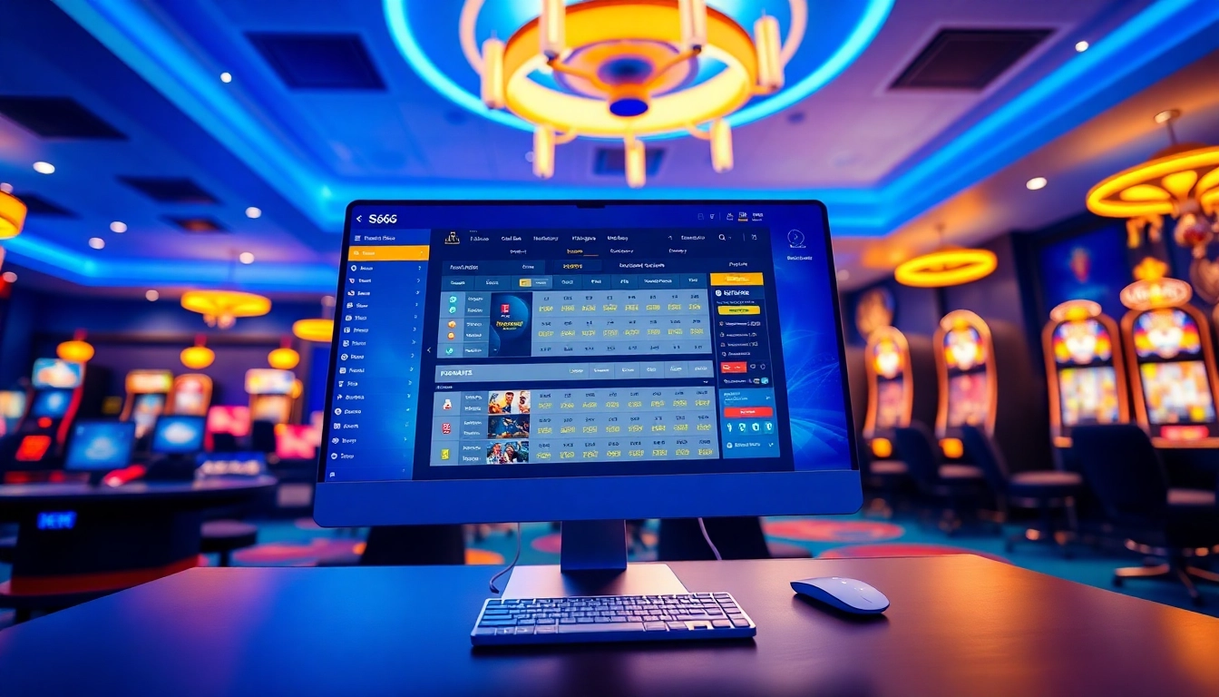 S666.nyc showcases an engaging online gambling experience, featuring vibrant user interface elements and casino games.